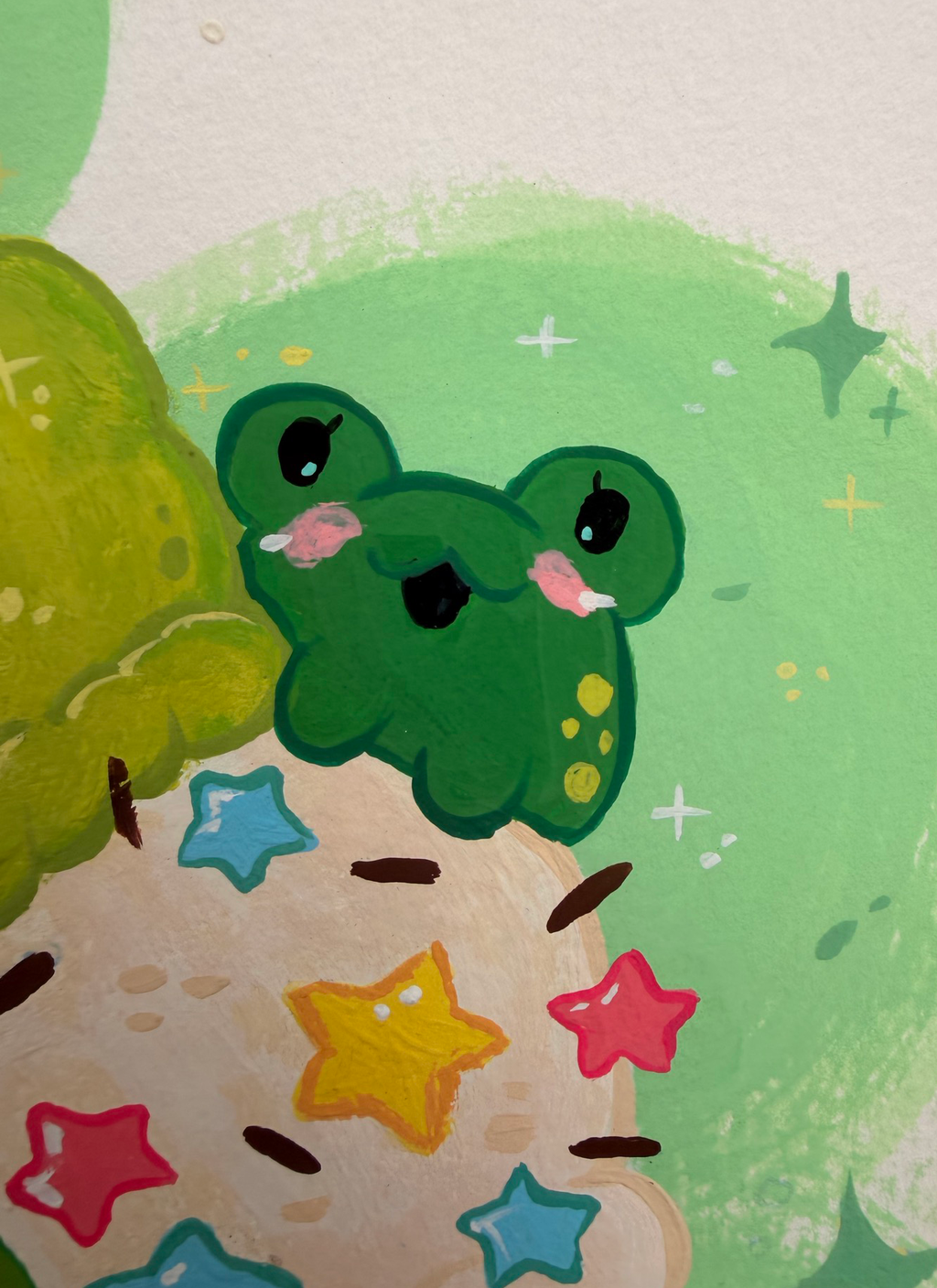 Original Art - Froggy Ice Cream
