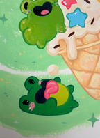 Original Art - Froggy Ice Cream