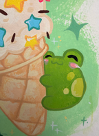 Original Art - Froggy Ice Cream